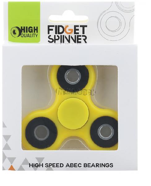 Fidget Spinner kovový 7 cm žlutý