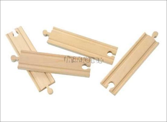 Maxim 15cm rovné koleje - 4ks - dřevěné mašinky