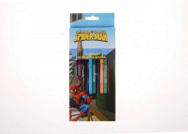 Pastelky Spiderman 12ks