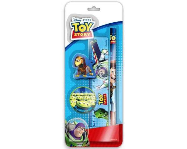 Soubor s motivem Toy Story - tužka, guma, pravítko, ořezávátko