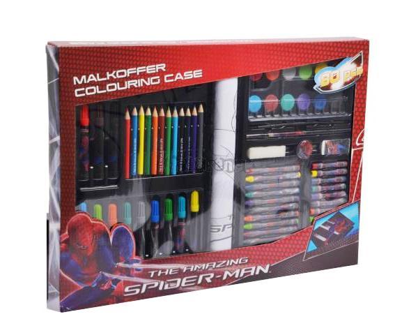 Velký malířský kufřík Spiderman/Cars
